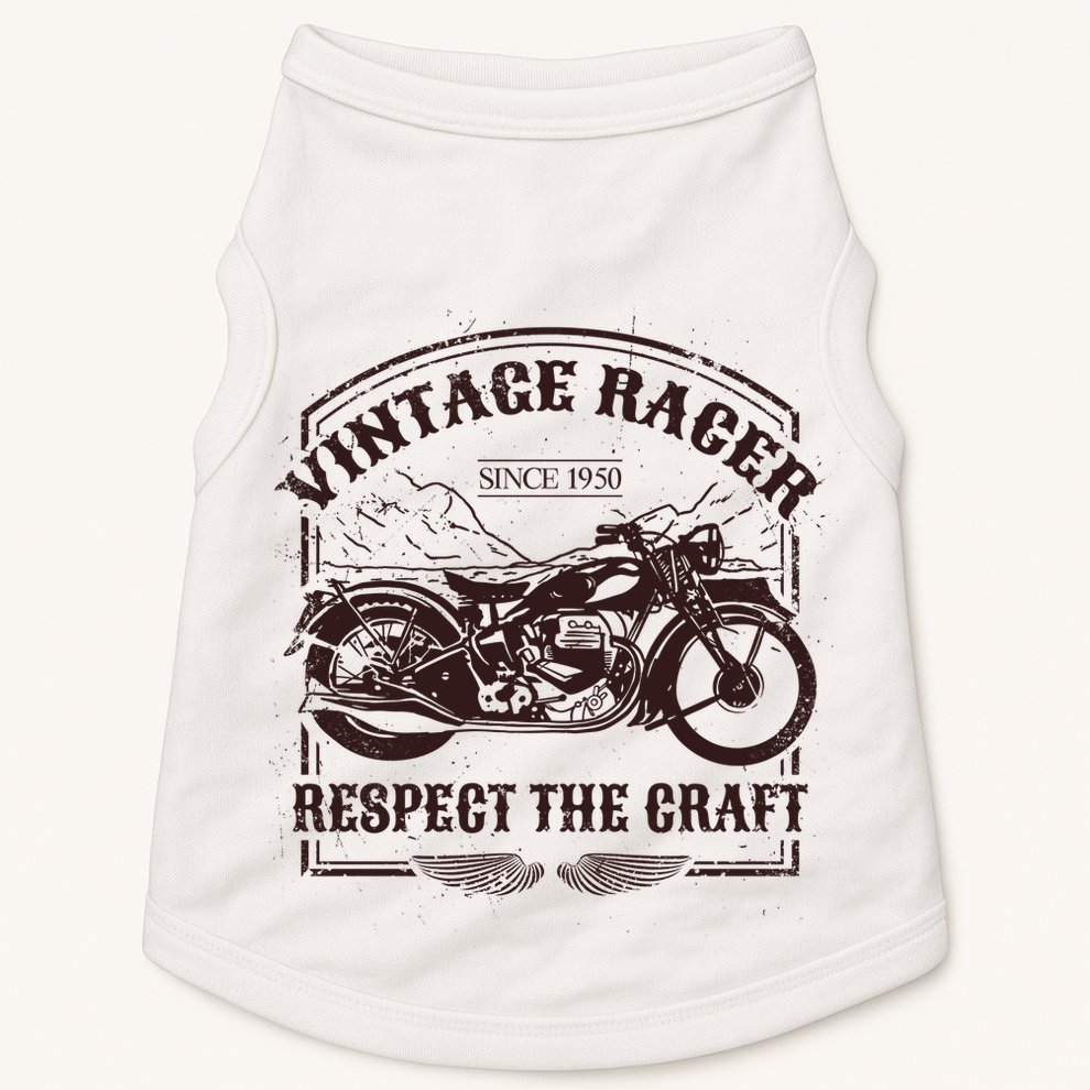 Vintage Racer Since 1950 Motorcycle Doggie Tank