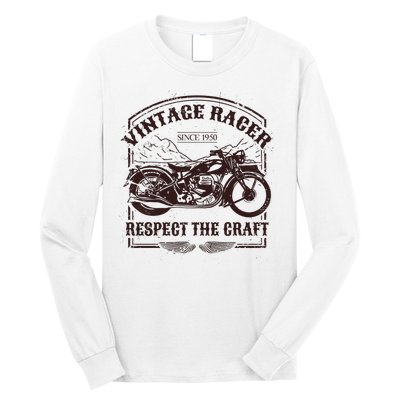 Vintage Racer Since 1950 Motorcycle Long Sleeve Shirt