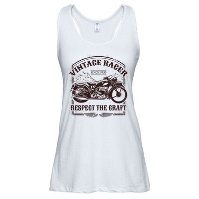 Vintage Racer Since 1950 Motorcycle Ladies Essential Flowy Tank
