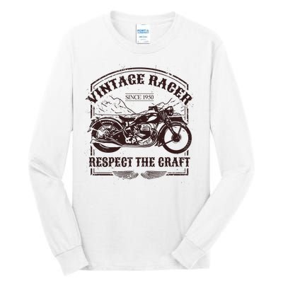 Vintage Racer Since 1950 Motorcycle Tall Long Sleeve T-Shirt