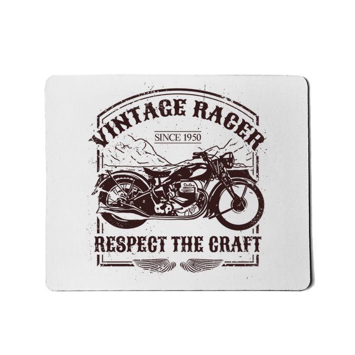 Vintage Racer Since 1950 Motorcycle Mousepad