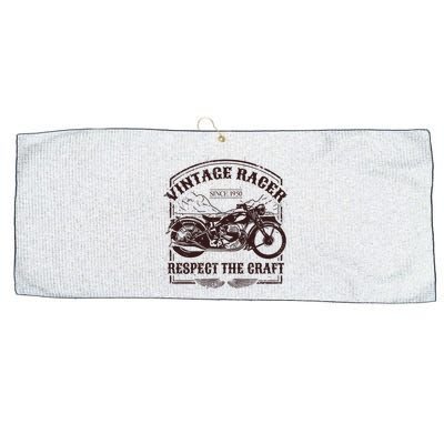 Vintage Racer Since 1950 Motorcycle Large Microfiber Waffle Golf Towel