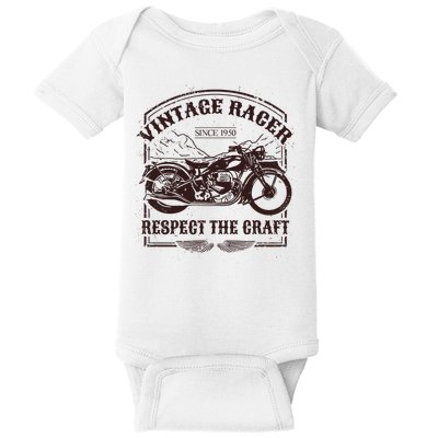 Vintage Racer Since 1950 Motorcycle Baby Bodysuit