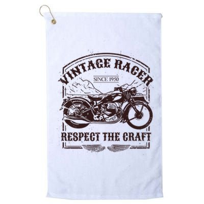 Vintage Racer Since 1950 Motorcycle Platinum Collection Golf Towel