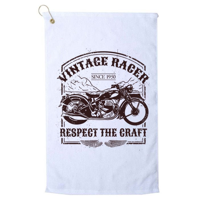 Vintage Racer Since 1950 Motorcycle Platinum Collection Golf Towel