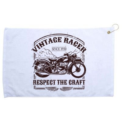 Vintage Racer Since 1950 Motorcycle Grommeted Golf Towel