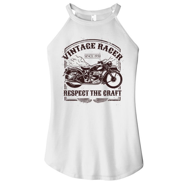Vintage Racer Since 1950 Motorcycle Women's Perfect Tri Rocker Tank
