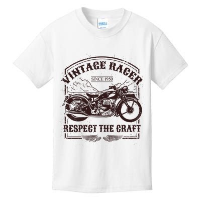 Vintage Racer Since 1950 Motorcycle Kids T-Shirt