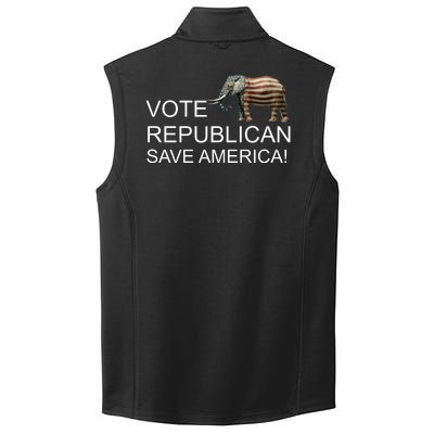 Vote Republican Save America Front and Back Collective Smooth Fleece Vest