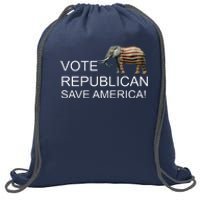 Vote Republican Save America Front and Back Sweatshirt Cinch Pack Bag