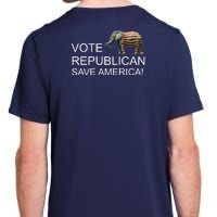 Vote Republican Save America Front and Back Adult ChromaSoft Performance T-Shirt