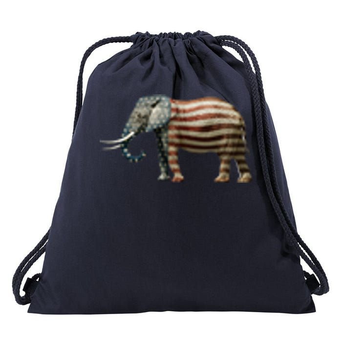 Vote Republican Save America Front and Back Drawstring Bag