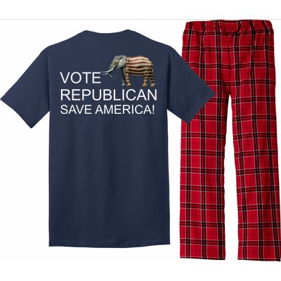 Vote Republican Save America Front and Back Pajama Set