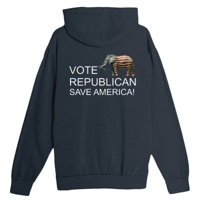 Vote Republican Save America Front and Back Urban Pullover Hoodie