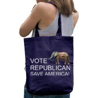 Vote Republican Save America Front and Back Tote Bag