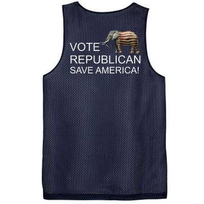 Vote Republican Save America Front and Back Mesh Reversible Basketball Jersey Tank