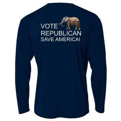 Vote Republican Save America Front and Back Cooling Performance Long Sleeve Crew