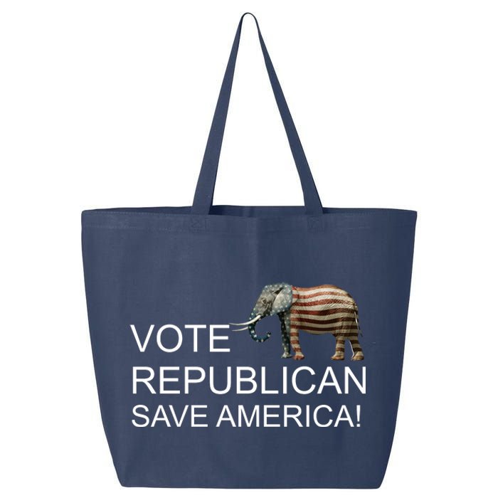 Vote Republican Save America Front and Back 25L Jumbo Tote