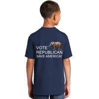 Vote Republican Save America Front and Back Kids T-Shirt