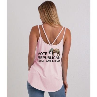 Vote Republican Save America Front and Back Women's Strappy Tank