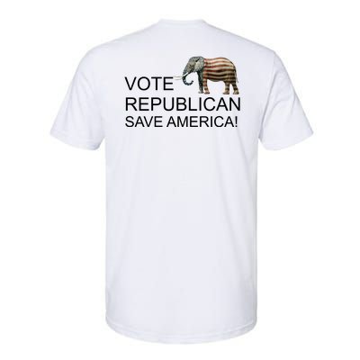 Vote Republican Save America Front and Back Softstyle CVC T-Shirt