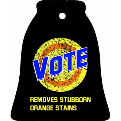 Vote Removes Stubborn Orange Stains Ceramic Bell Ornament