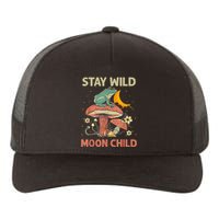 Vintage Retro Stay Wild Moon Child Frog Mushroom Hippie Yupoong Adult 5-Panel Trucker Hat