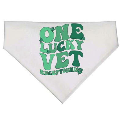 Vet Receptionist St Patricks Day Veterinarian Receptionist Gift USA-Made Doggie Bandana