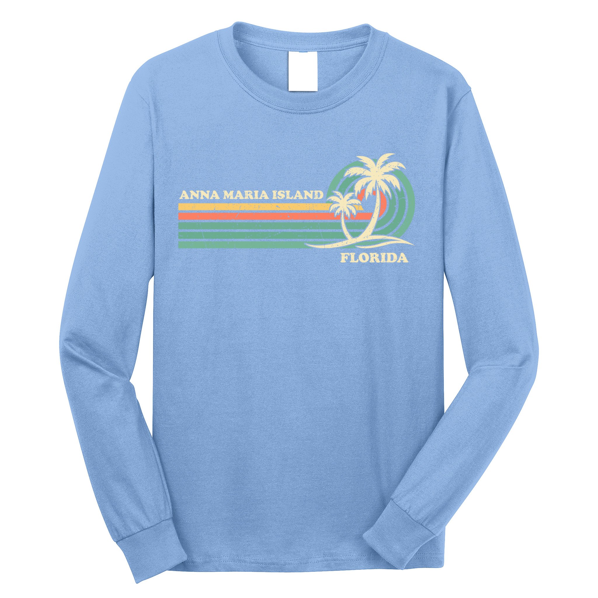 Vintage Retro Summer Vacation Florida Anna Maria Island Cool Gift Long Sleeve Shirt