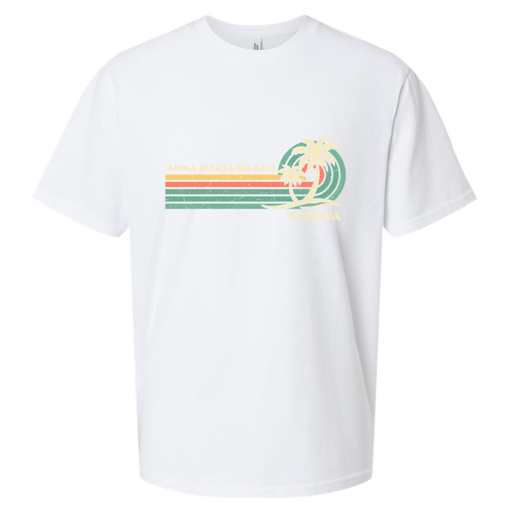 Vintage Retro Summer Vacation Florida Anna Maria Island Cool Gift Sueded Cloud Jersey T-Shirt