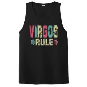 Virgos Rule September August Birthday Distressed Funny Gift PosiCharge Competitor Tank