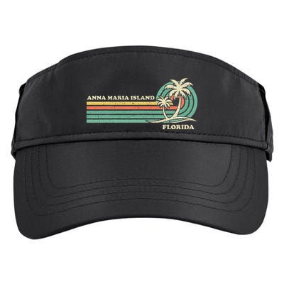Vintage Retro Summer Vacation Florida Anna Maria Island Adult Drive Performance Visor