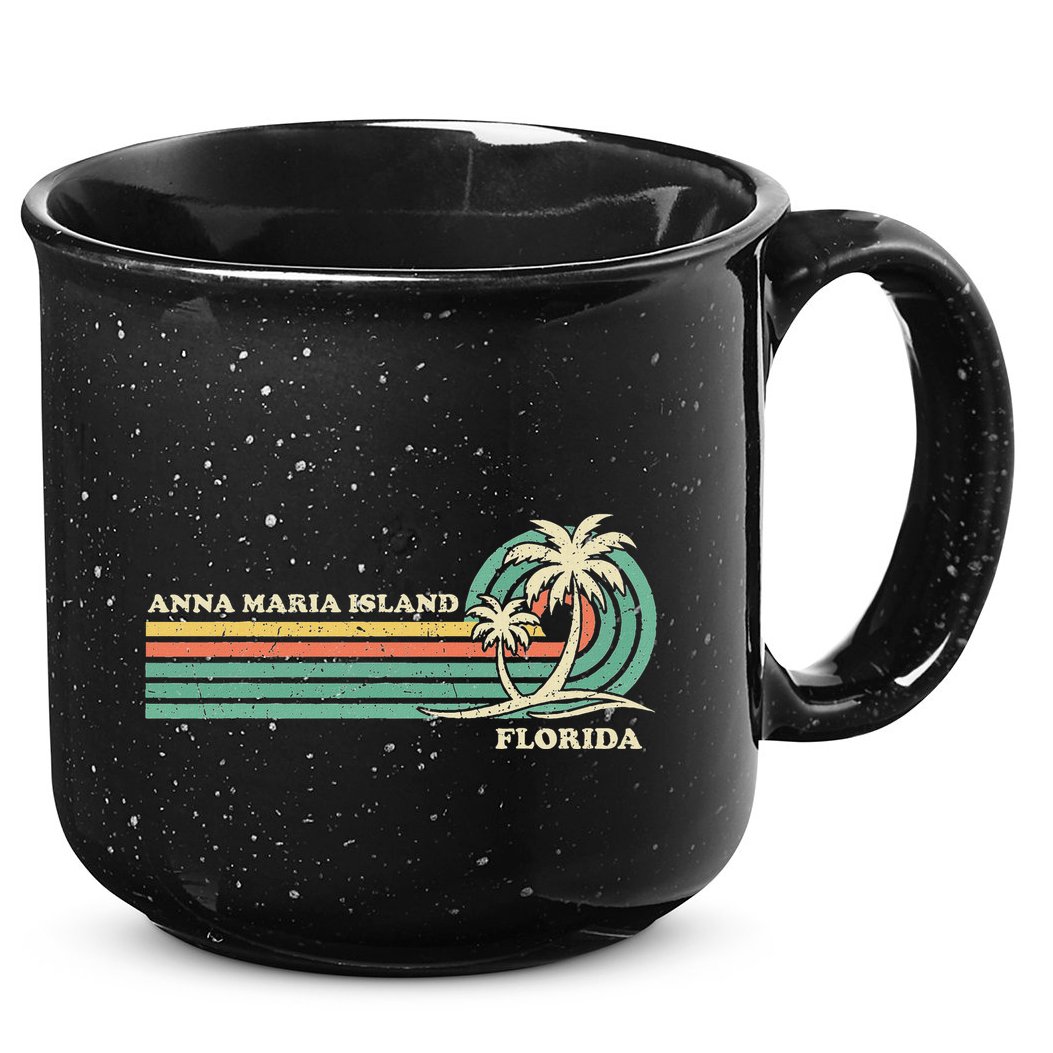 Vintage Retro Summer Vacation Florida Anna Maria Island 15oz Campfire Ceramic Mug