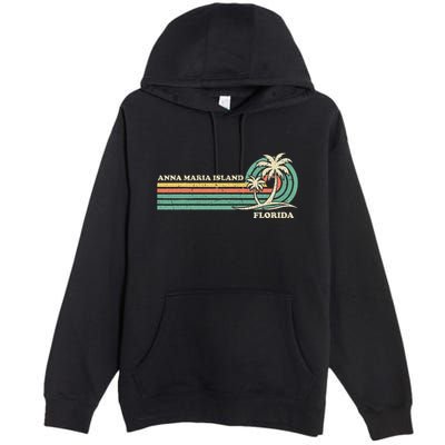 Vintage Retro Summer Vacation Florida Anna Maria Island Premium Pullover Hoodie
