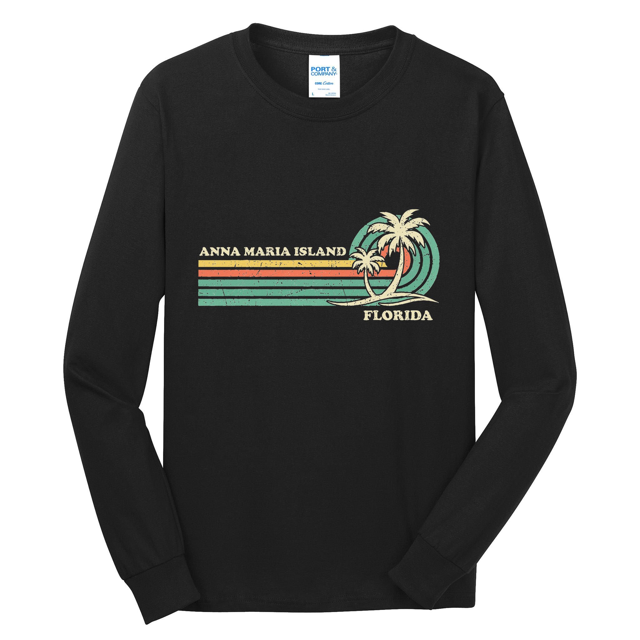 Vintage Retro Summer Vacation Florida Anna Maria Island Tall Long Sleeve T-Shirt