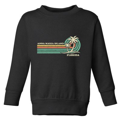 Vintage Retro Summer Vacation Florida Anna Maria Island Toddler Sweatshirt
