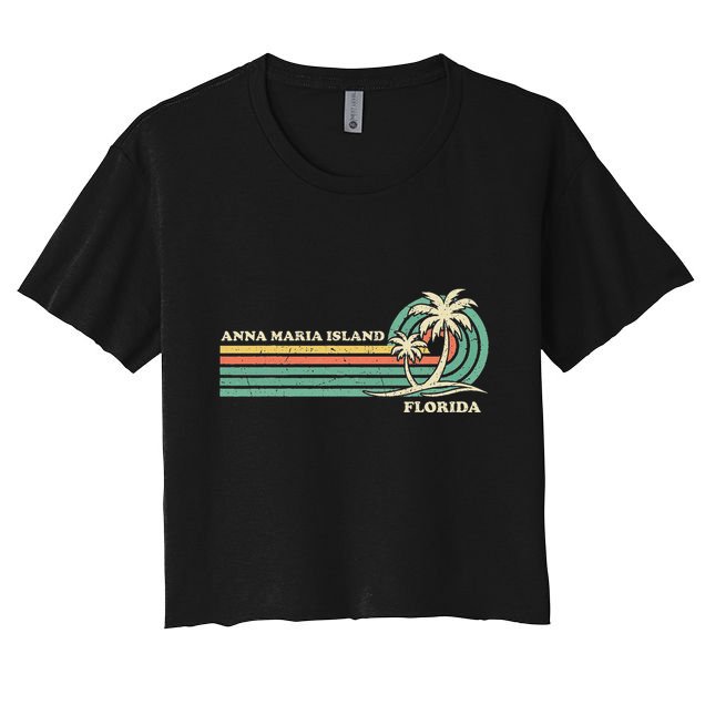 Vintage Retro Summer Vacation Florida Anna Maria Island Crop Top
