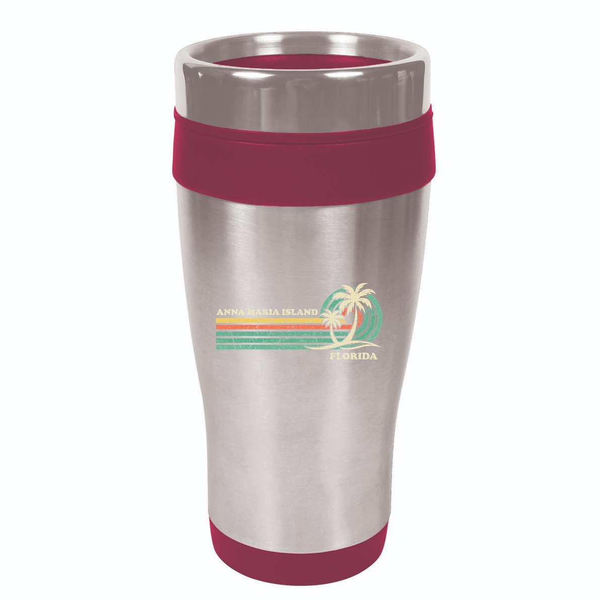 Vintage Retro Summer Vacation Florida Anna Maria Island 16oz Travel Tumbler