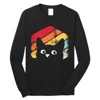 Vintage Retro Style Black Cat Lover Funny Long Sleeve Shirt