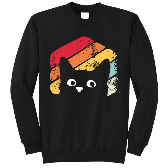 Vintage Retro Style Black Cat Lover Funny Sweatshirt