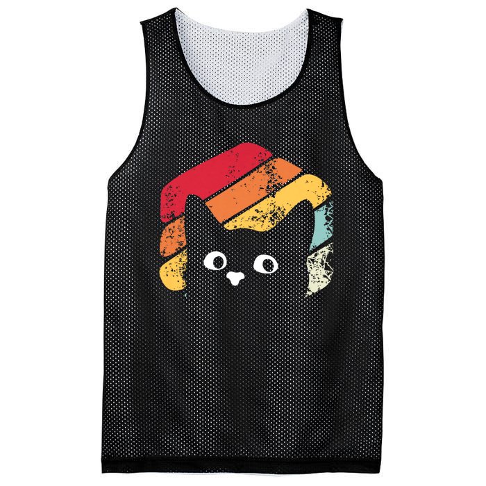 Vintage Retro Style Black Cat Lover Funny Mesh Reversible Basketball Jersey Tank