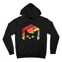 Vintage Retro Style Black Cat Lover Funny Tall Hoodie