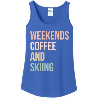 Vintage Retro Ski Tops Weekends Coffee And Skiing Great Gift Ladies Essential Tank