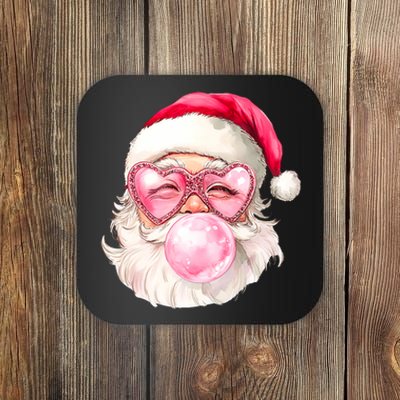 Vintage Retro Santa Christmas Gum Sunglasses Coaster