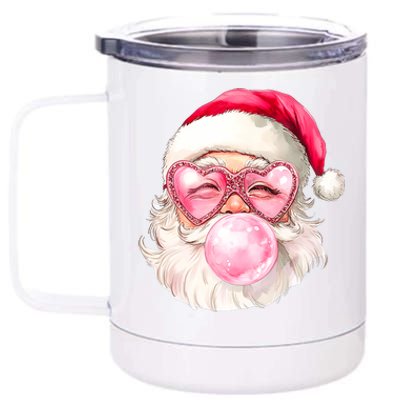 Vintage Retro Santa Christmas Gum Sunglasses 12 oz Stainless Steel Tumbler Cup