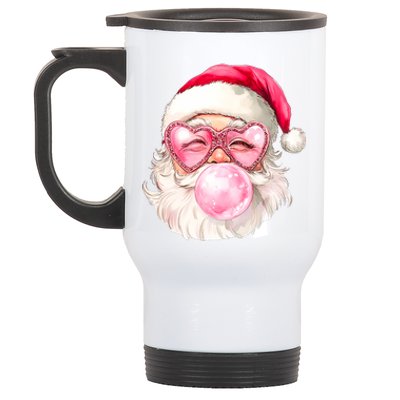 Vintage Retro Santa Christmas Gum Sunglasses Stainless Steel Travel Mug