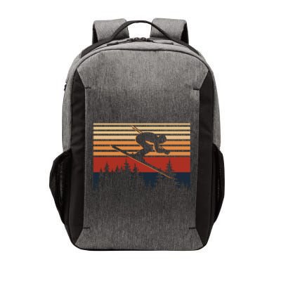 Vintage Retro Skiing For Skiers And Ski Lovers Gift Vector Backpack