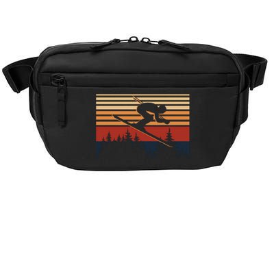 Vintage Retro Skiing For Skiers And Ski Lovers Gift Crossbody Pack