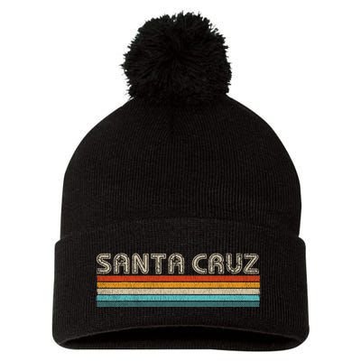 Vintage Retro Santa Cruz California Souvenir Santa Cruz Pom Pom 12in Knit Beanie