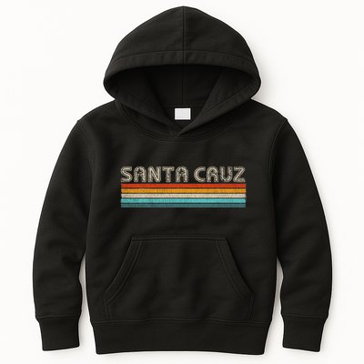 Vintage Retro Santa Cruz California Souvenir Santa Cruz Kids Hoodie